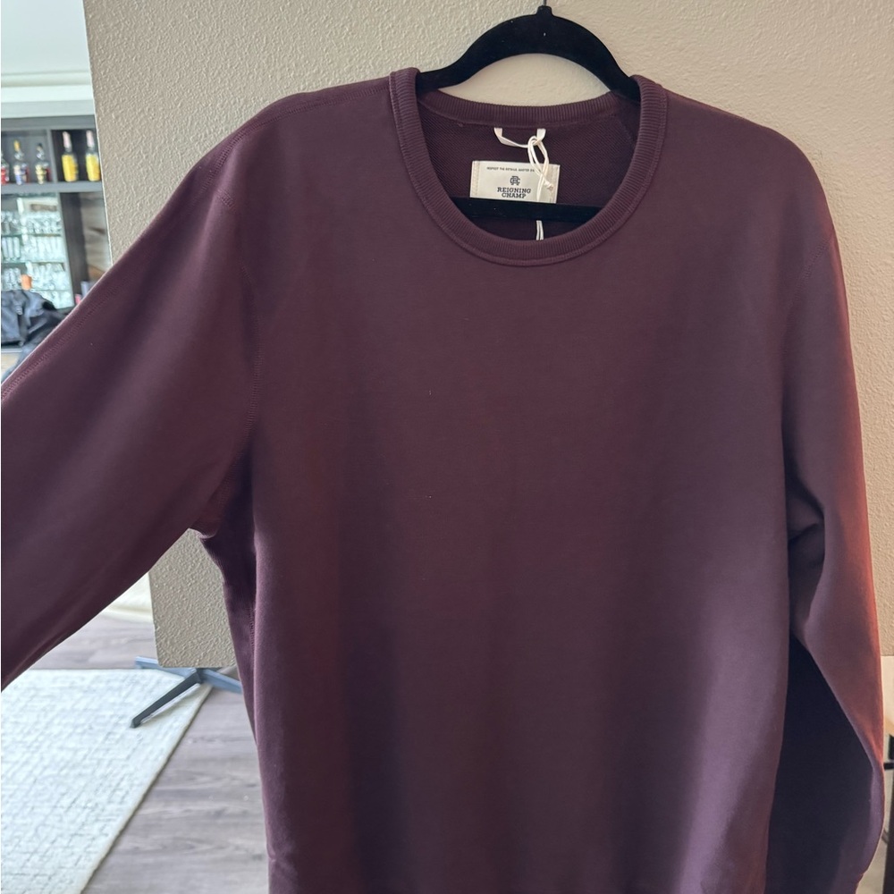 Reigning Champ Oxblood Slim Fit Crewneck